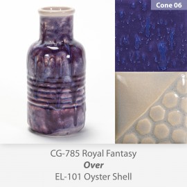 Royal Fantasy CG785 over Oyster Shell EL101 Glaze Combination Royal Fantasy CG785 over Oyster Shell EL101 Glaze Combination
